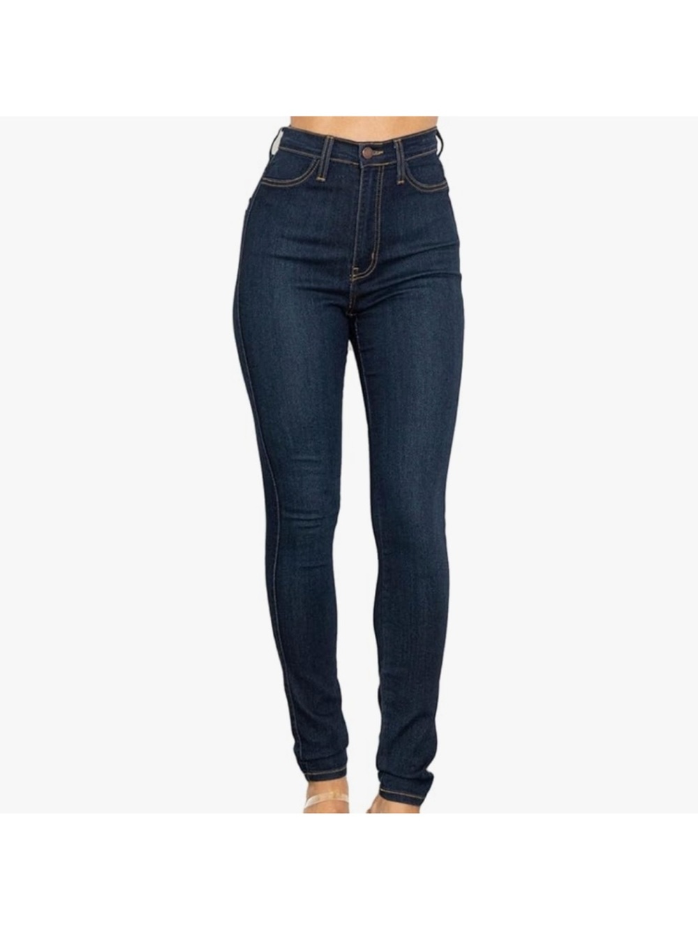 Vibrant High-Rise Dark Indigo Skinny Jeans
